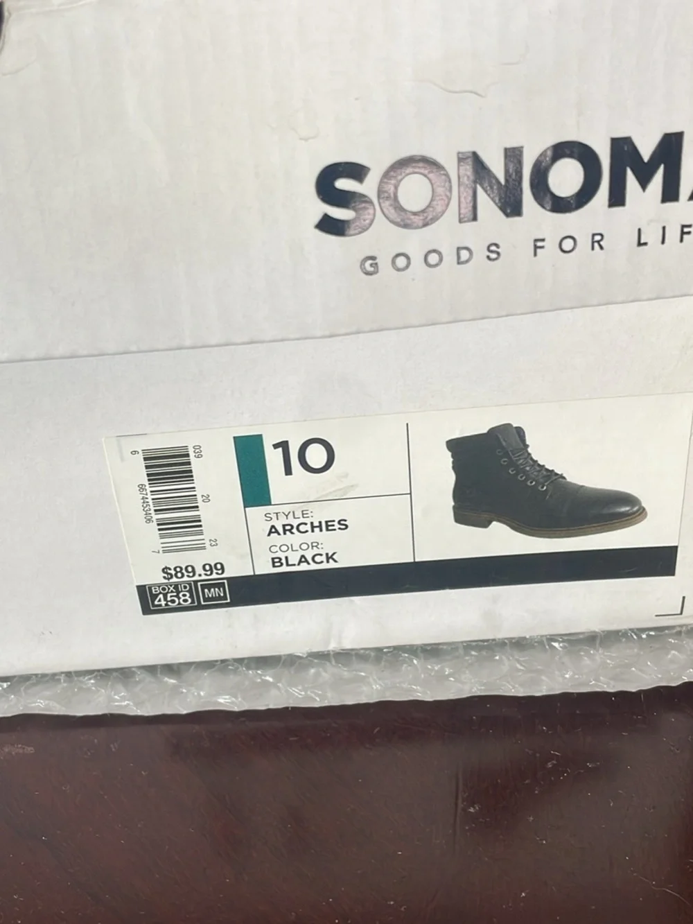 Size 10 black Sonoma Goods for Life Vitalize Ortholite lace-up ankle boots
